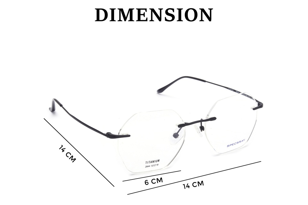 Specsray Metal Hexagon Rim Less