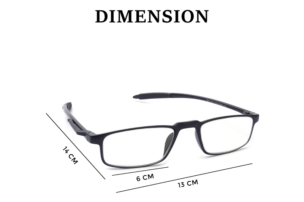 Specsray Rectangle Full Rim with 1.25 Power