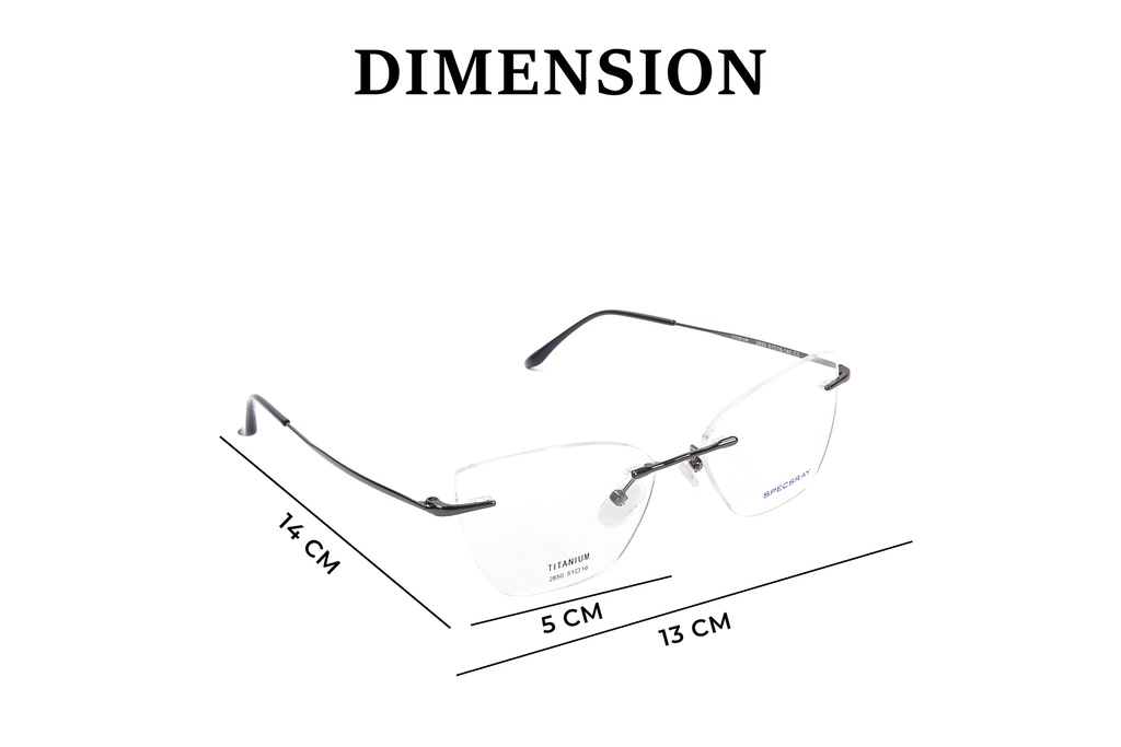 Specsray Rim Less Titanium Cateye