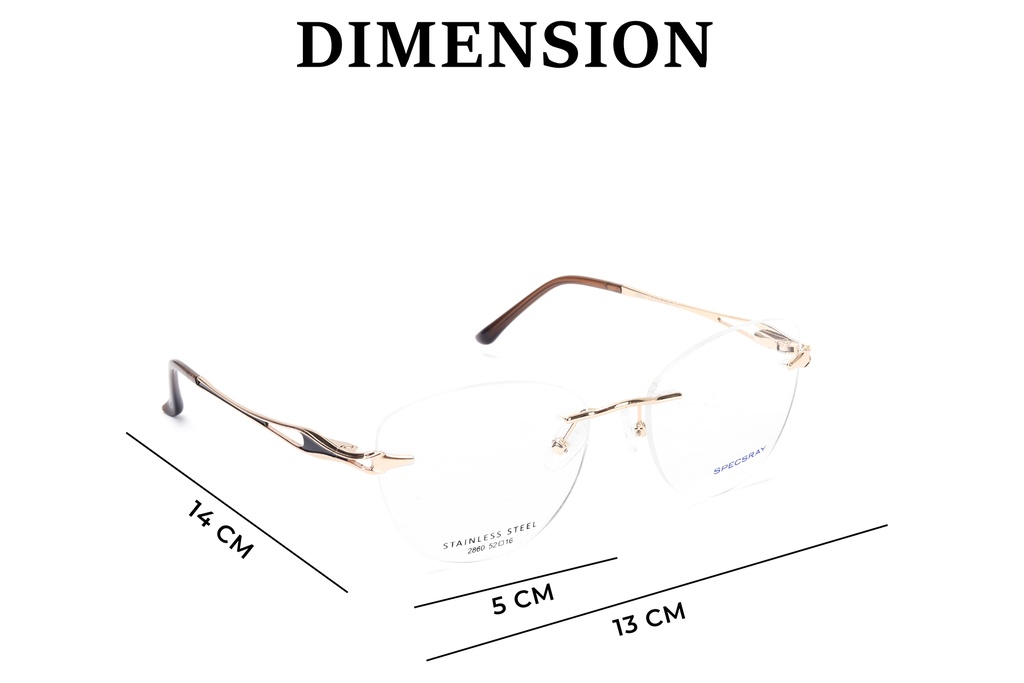 Specsray Rim Less Metal Cateye