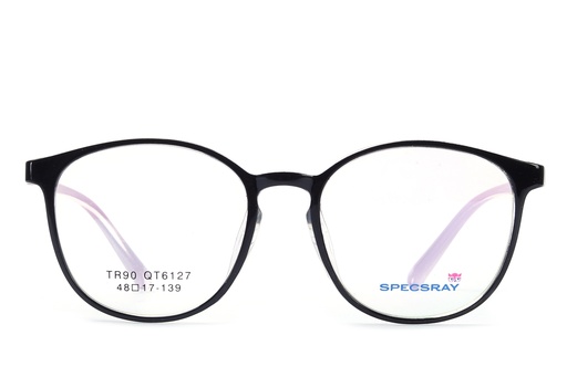 Specsray Full Rim Acetate Round (BLACK + PURPLE) [QT6127] [1157]