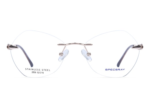 SpecsRay Hexagon Rim Less Metal (Silver) [2858] [1049]