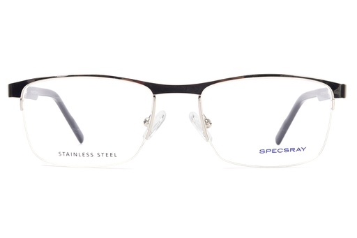 Specsray Half Rim Rectangle (Silver) [2762] [1076]