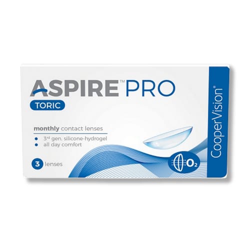 Aspire pro toric Monthly  3 Lens Per Box Cooper Vision