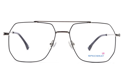 Specsray Full Rim Hexagon (SILVER BLACK) [H00189] [1132]