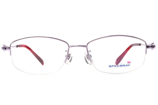 Specsray Half Rim Titanium Oval (Purple) [80158TITANIUM] [1147]