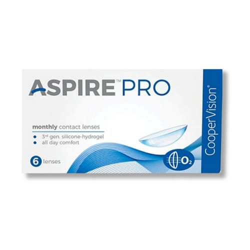 Aspire Pro Monthly 6 Lens per box Cooper Vision