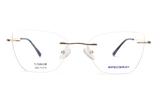 Specsray Rim Less Titanium Cateye (Golden) [2850] [1060]