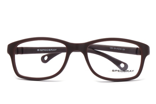 Specsray Square Silicon Full Rim (Brown) [1252] [1355]